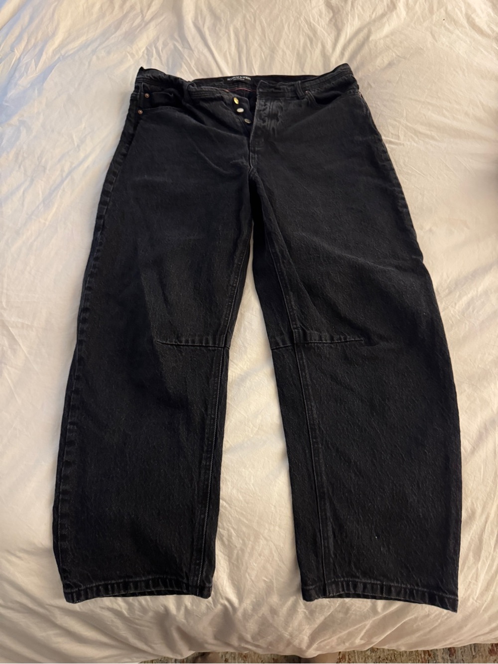 Scotch & Soda Black Wide-Leg Jeans
